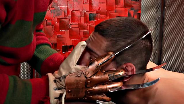 Mesmerized twink used by hunk with toys after seance