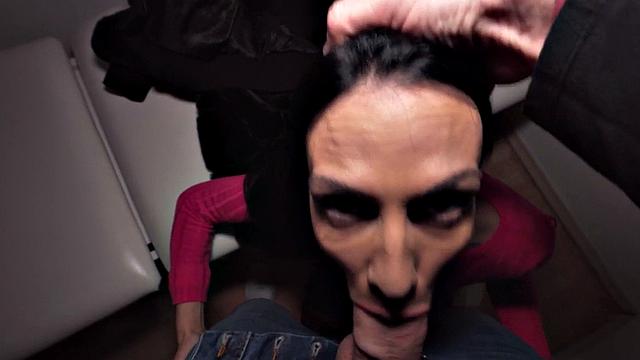 Picked up babe facefucked and pussypounded for cash