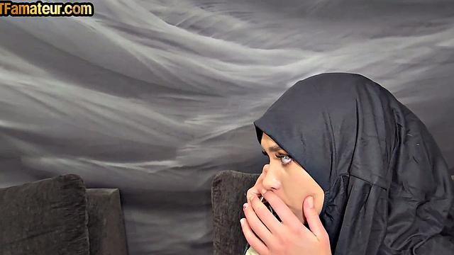 Amateur Arab MILF with big boobs pussyfucked in POV