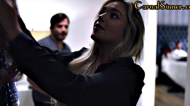 Cheating busty babe pleases lover in forbidden affair