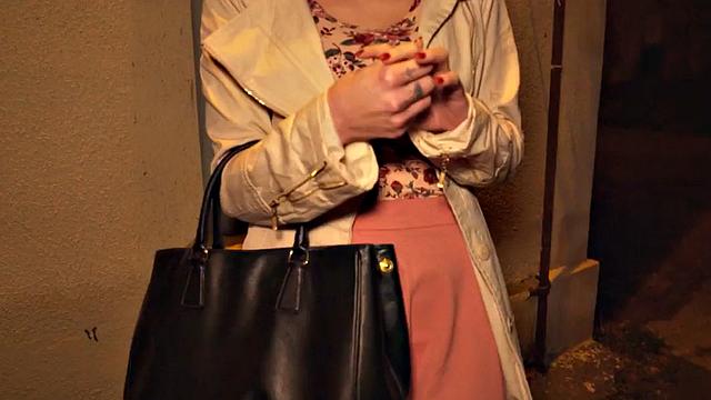 Picked up bae in stockings riding cock in van