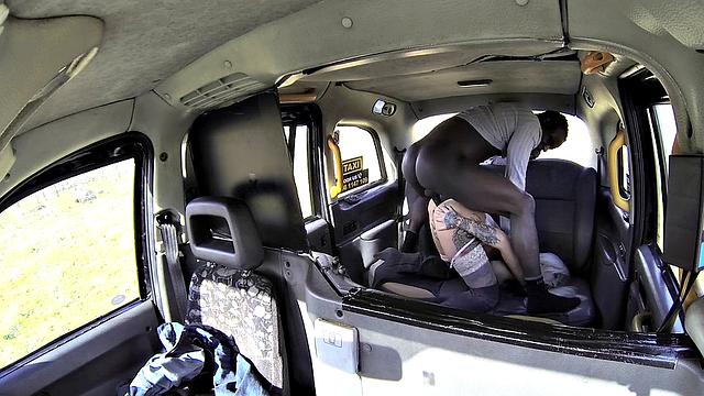 Horny driver gets two big cocks