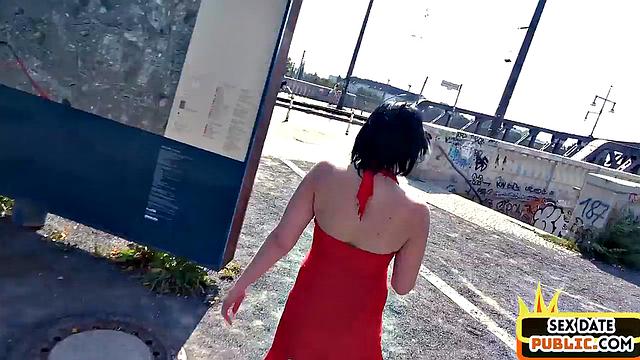 Big public babe analdrilled outdoors