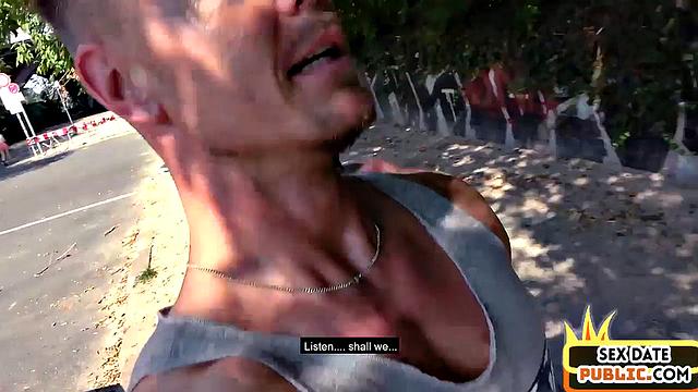 Big public babe analdrilled outdoors