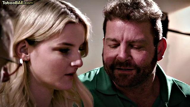 Petite babe bouncing hard in 3some