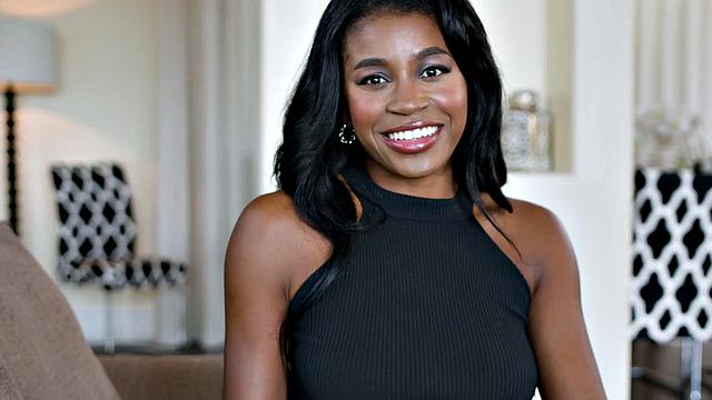 Passionate sex with busty cockriding Ebony babe