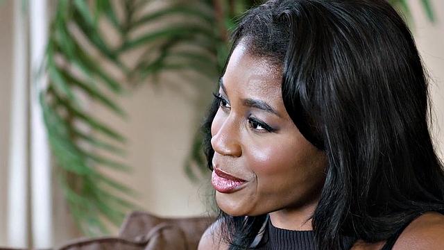 Passionate sex with busty cockriding Ebony babe