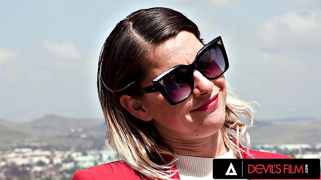 DEVILS FILM - Hot Blonde Teen Emma Rosie Takes Her Handyman's Cock Deep In Her Tight Ass