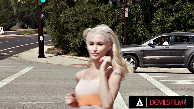 DEVILS FILM - Hot Blonde Teen Emma Rosie Takes Her Handyman's Cock Deep In Her Tight Ass