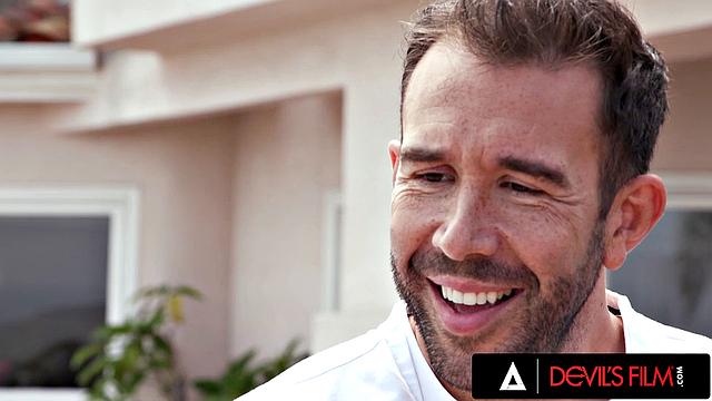 DEVILS FILM - Hot Blonde Teen Emma Rosie Takes Her Handyman's Cock Deep In Her Tight Ass