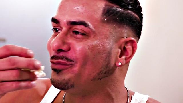 Bisex tattooed babe with hairy muff nailed in MMF 3some