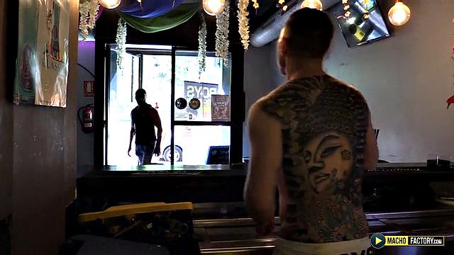 Fucking in a bar. - Bull Fuck in a Guys Bar