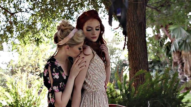 DEVILS FILM - Steamy Outdoor Sex With Lesbians Charlotte Stokely And Maya Kendrick