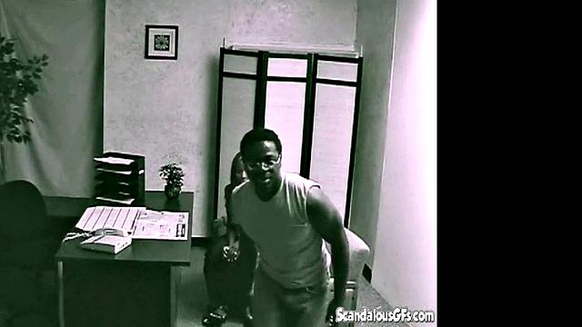 Black Babe Blowjob and Fucking caught on CCTV