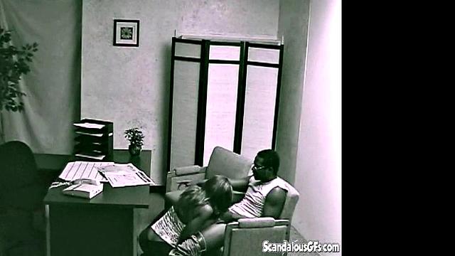 Black Babe Blowjob and Fucking caught on CCTV