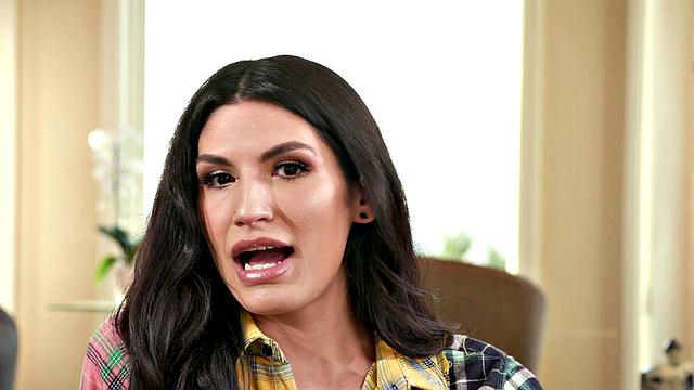 DEVILS FILM - New Transgender Babysitter Zariah Aura Gets Fucked On First Day At Work