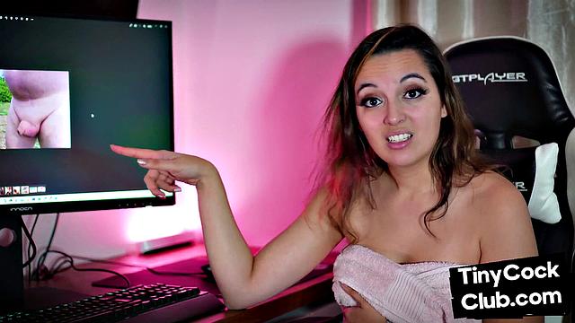 SPH domina being mean to pictures of small cocks