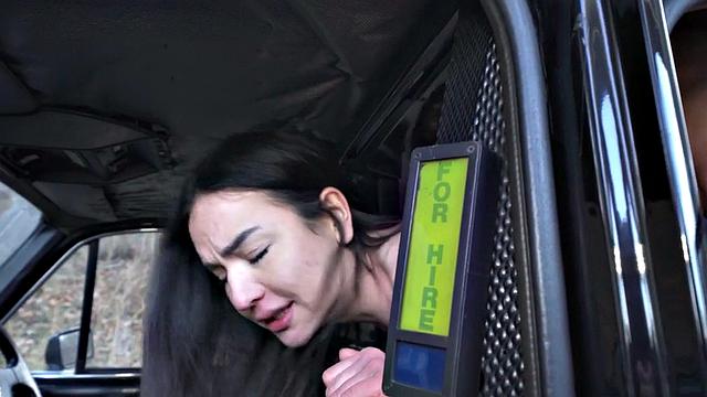 21yo cab babe in stockings deepthroating and POV