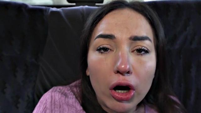 21yo cab babe in stockings deepthroating and POV