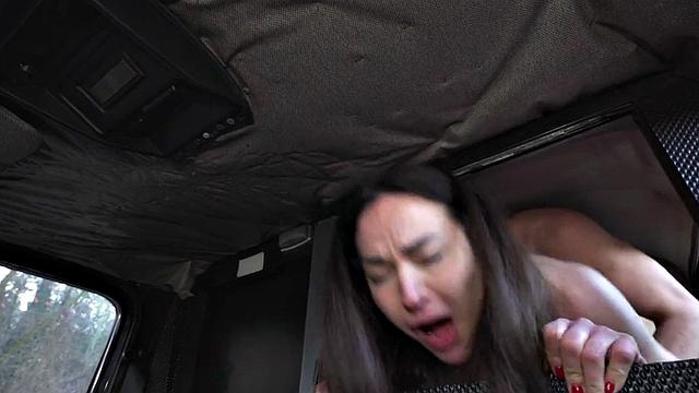 21yo cab babe in stockings deepthroating and POV