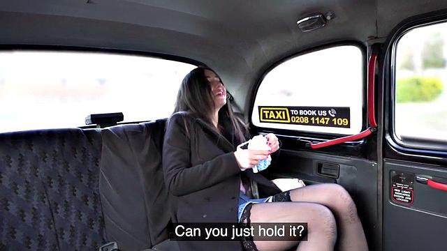 21yo cab babe in stockings deepthroating and POV