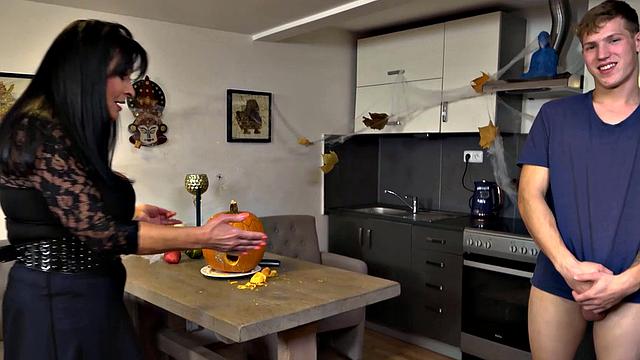 MATURE4K. The pumpkin was fucked. Stepmom was pleased. The stepson was pleased.