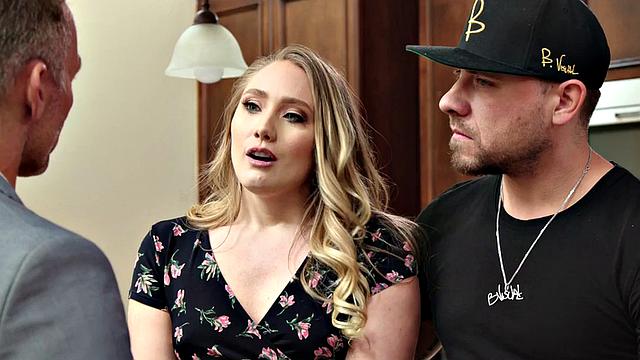 Taboo babe rides stepdaddy in oiled sinful massage