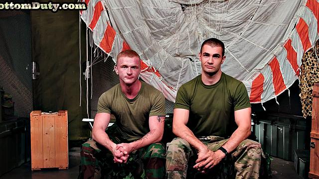 Military ginger stud bareback fucked on duty after casting