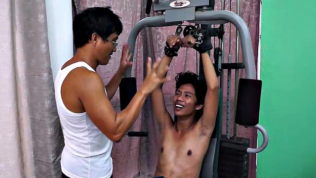 These boys just keep coming for a workout, and they surely get one! This time Asian cutie Idol gets restrained to the equipment for a hearty tickle workout on every muscle of his body.