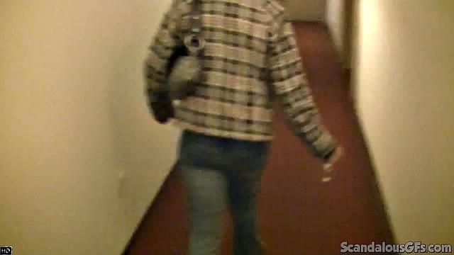 Toilet slut sucking on cock