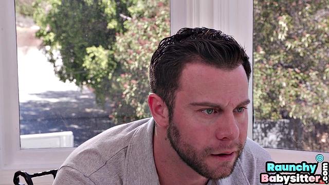 Big-titted babysitter pounded in threesome