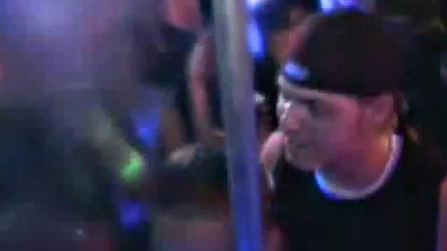 Petite blonde rides college cock at party