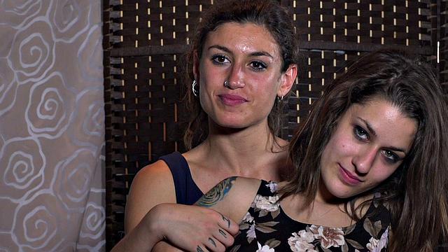 Public bitches drilled in BDSM session in wet pussy hole