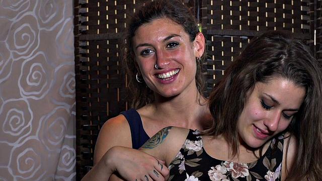 Public bitches drilled in BDSM session in wet pussy hole