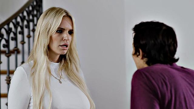 Tattooed babe deepthroating and fucking Dad