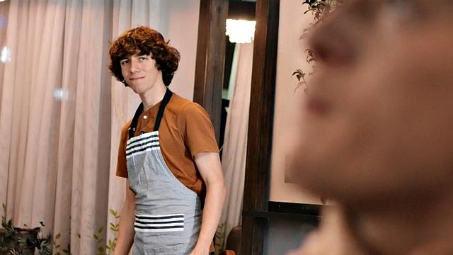 Hair stylist fucked by twink in salon after blowjob