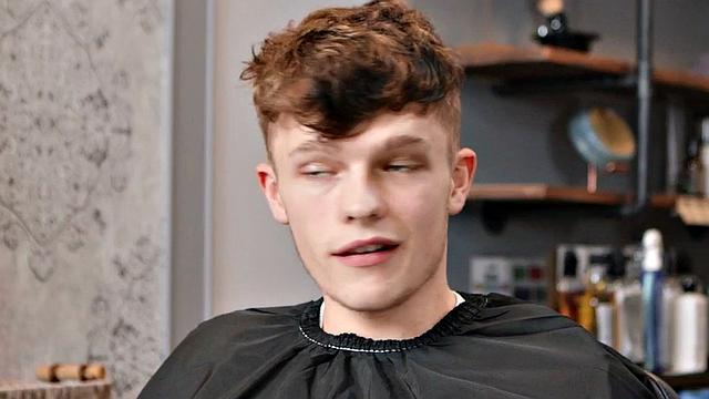 Hair stylist fucked by twink in salon after blowjob