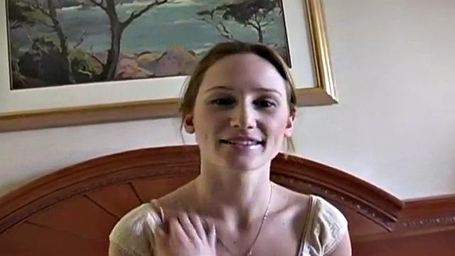 POV blowjob teen goes down on in close up