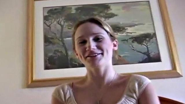 POV blowjob teen goes down on in close up