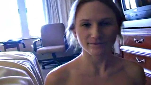 POV blowjob teen goes down on in close up