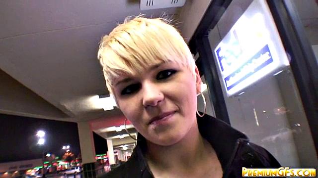 Sexy busty blonde sucks and fucks dick