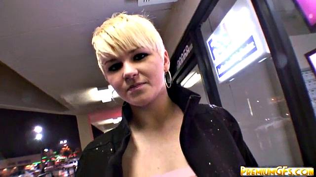 Sexy busty blonde sucks and fucks dick