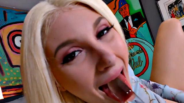 Blowjob busty slut sucks and rides in dirty talking POV