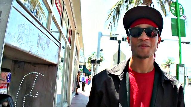 A kinky BBC pound a white guy's ass in public with his glasses on!