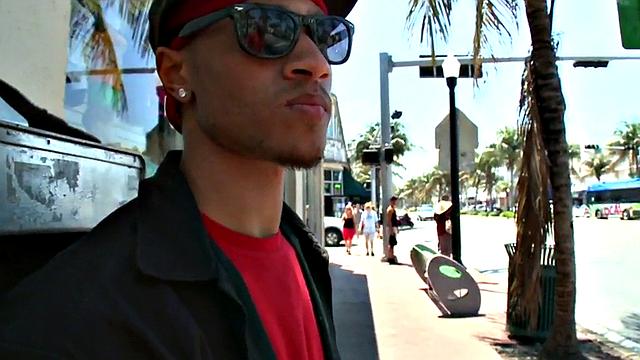 A kinky BBC pound a white guy's ass in public with his glasses on!