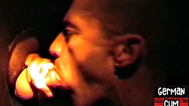 Amateur German sucks cock in closeup till facial