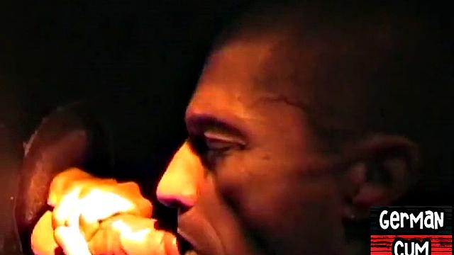 Amateur German sucks cock in closeup till facial