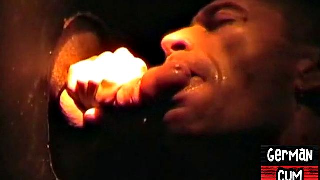 Amateur German sucks cock in closeup till facial