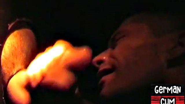 Amateur German sucks cock in closeup till facial