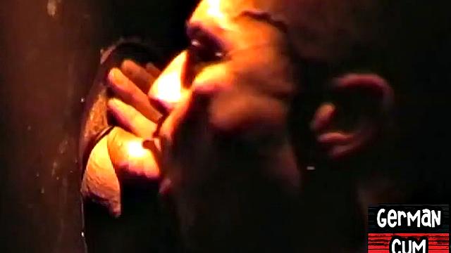 Amateur German sucks cock in closeup till facial